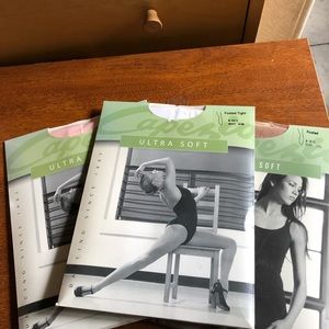 Capezio ultra soft footed tights, sizes L/XL, S/M each $18